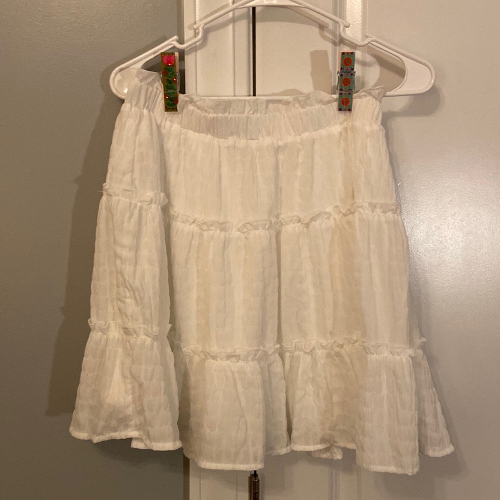 frill trim layered skirt